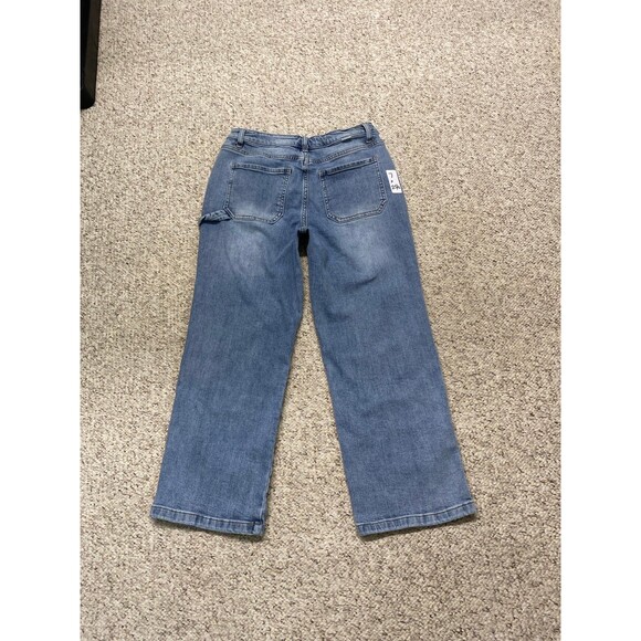 7/28 Ceros Crop Straight Double Knee Workwear Carpenter Utility Jeans - Picture 4 of 6